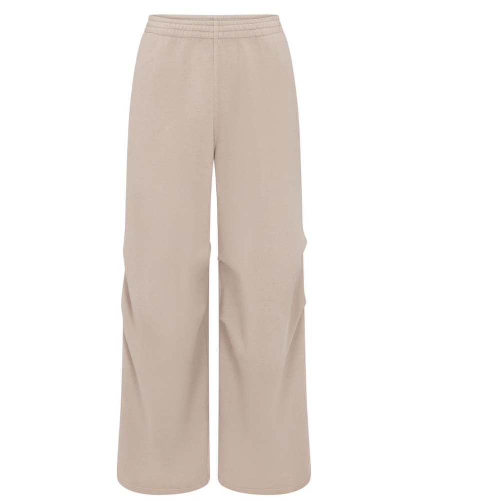 SKIMS Vintage Fleece Straight Leg Pants - Tan